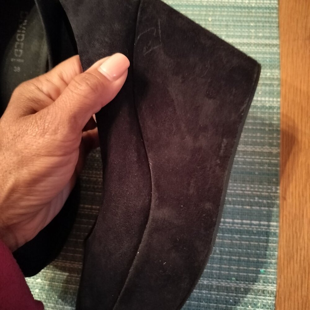 Suede platform wedges
